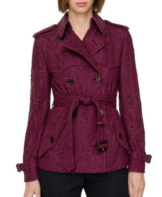Short Paisley Lace Foxfield Trench Coat by BURBERRY