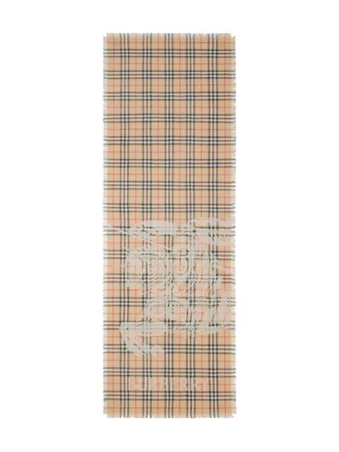 Signature knight motif scarf by BURBERRY