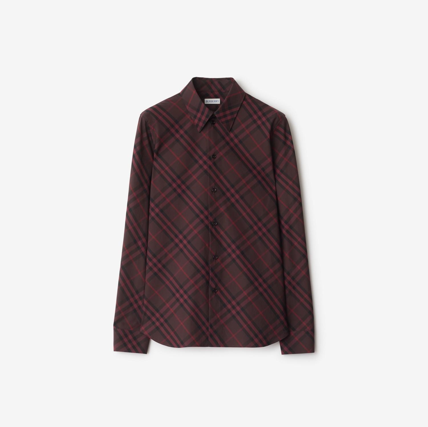 Slim Fit Check Cotton Shirt by BURBERRY