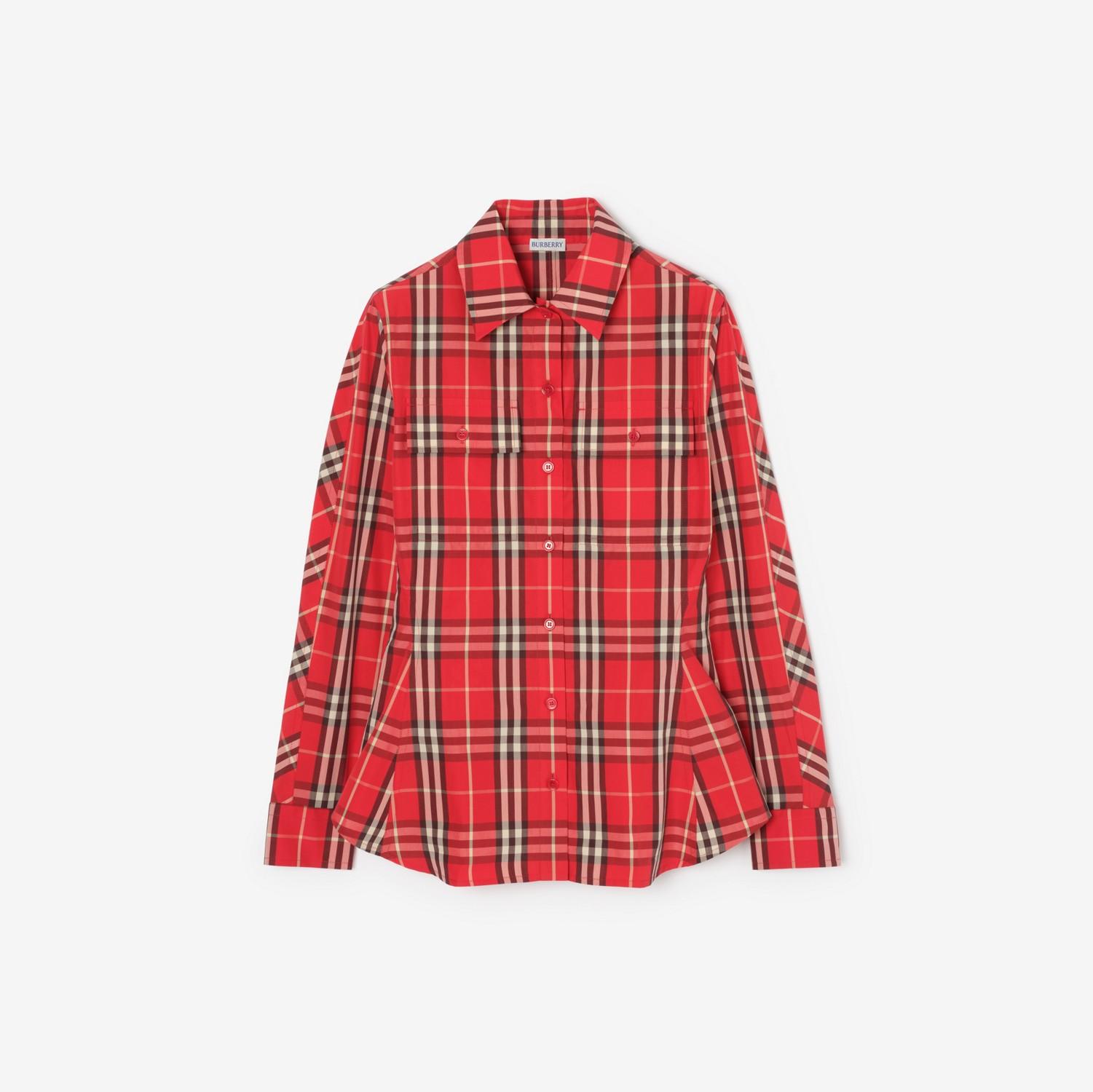 Slim Fit Check Cotton Shirt by BURBERRY
