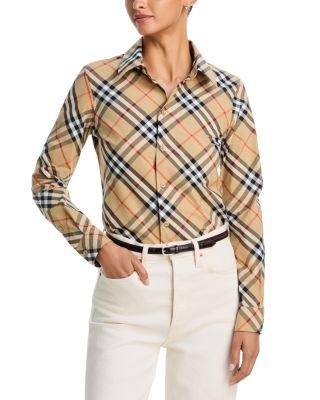 Slim Fit Check Cotton Shirt by BURBERRY