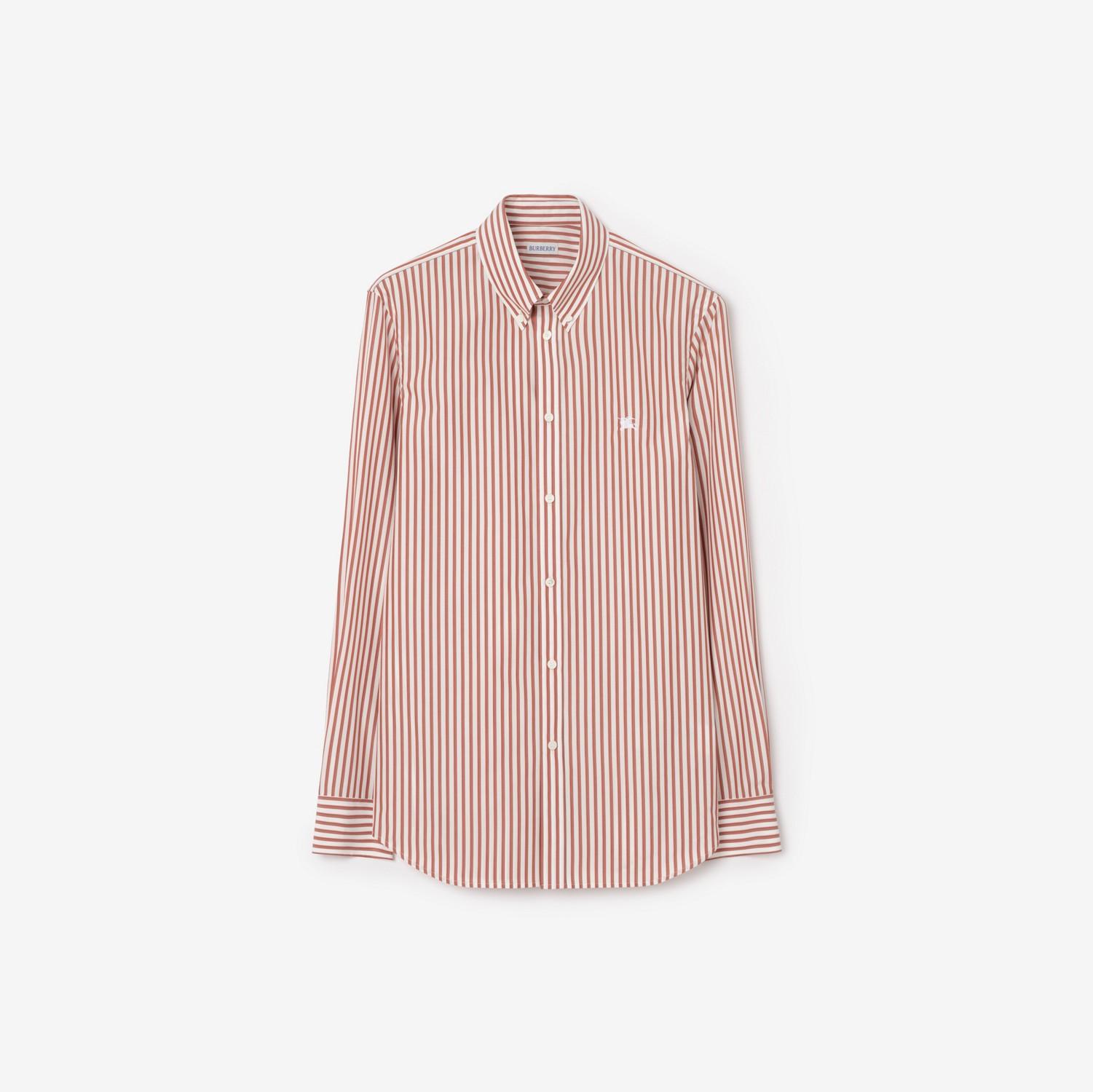 Slim Fit Striped Cotton Shirt by BURBERRY