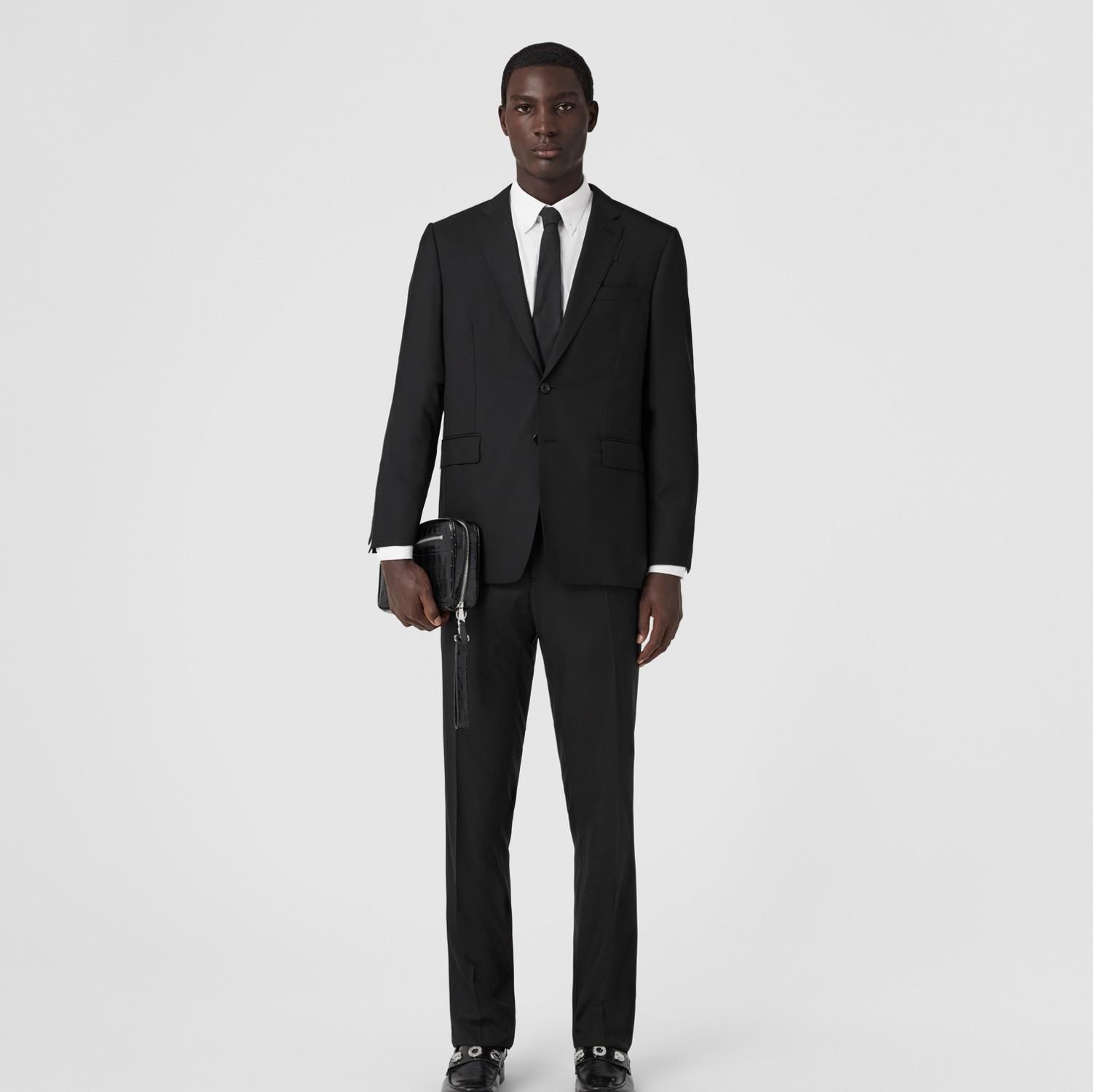 Slim Fit Wool Tailored Trousers by BURBERRY