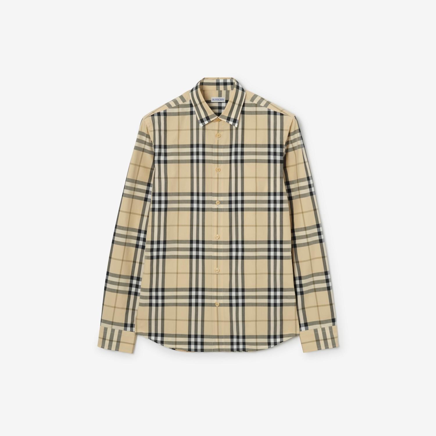 Slm Fit Check Cotton Shirt by BURBERRY