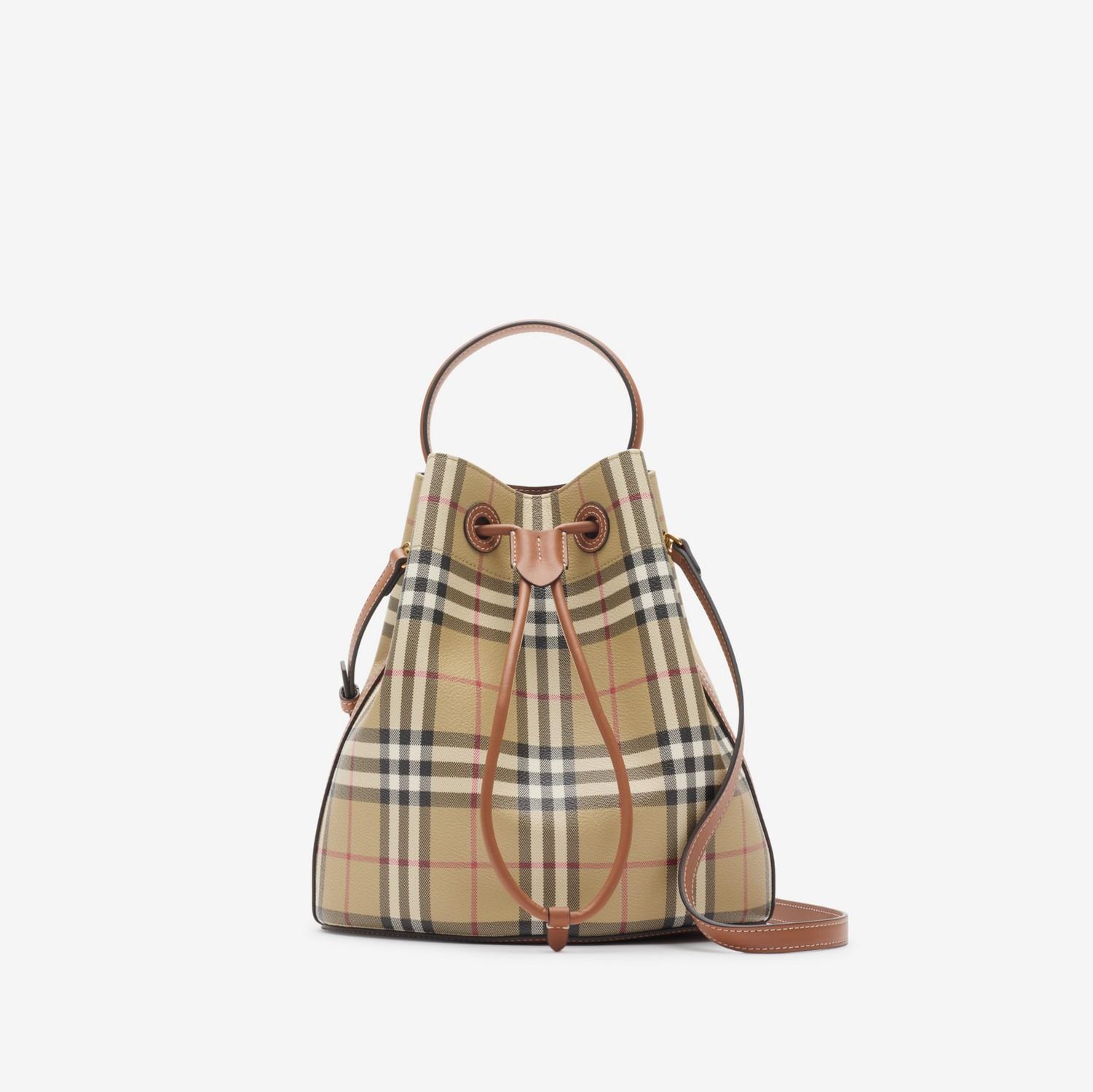 Small Check Bucket Bag by BURBERRY