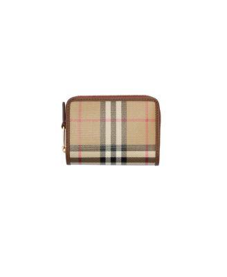 Small Check Zip Wallet by BURBERRY