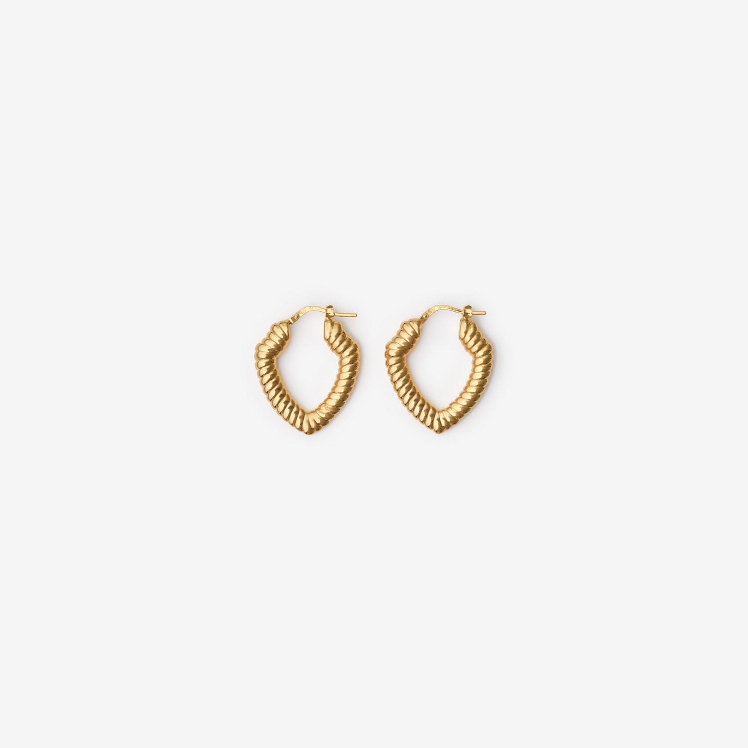 Small Shield Twisted Hoop Earrings​ by BURBERRY