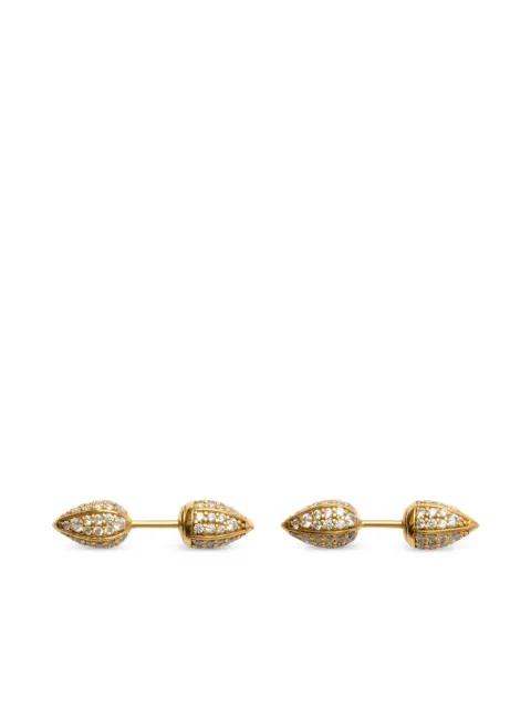 Small Spear pavé-set earrings by BURBERRY