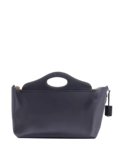 Soft Pocket Leather Small tote bag by BURBERRY 