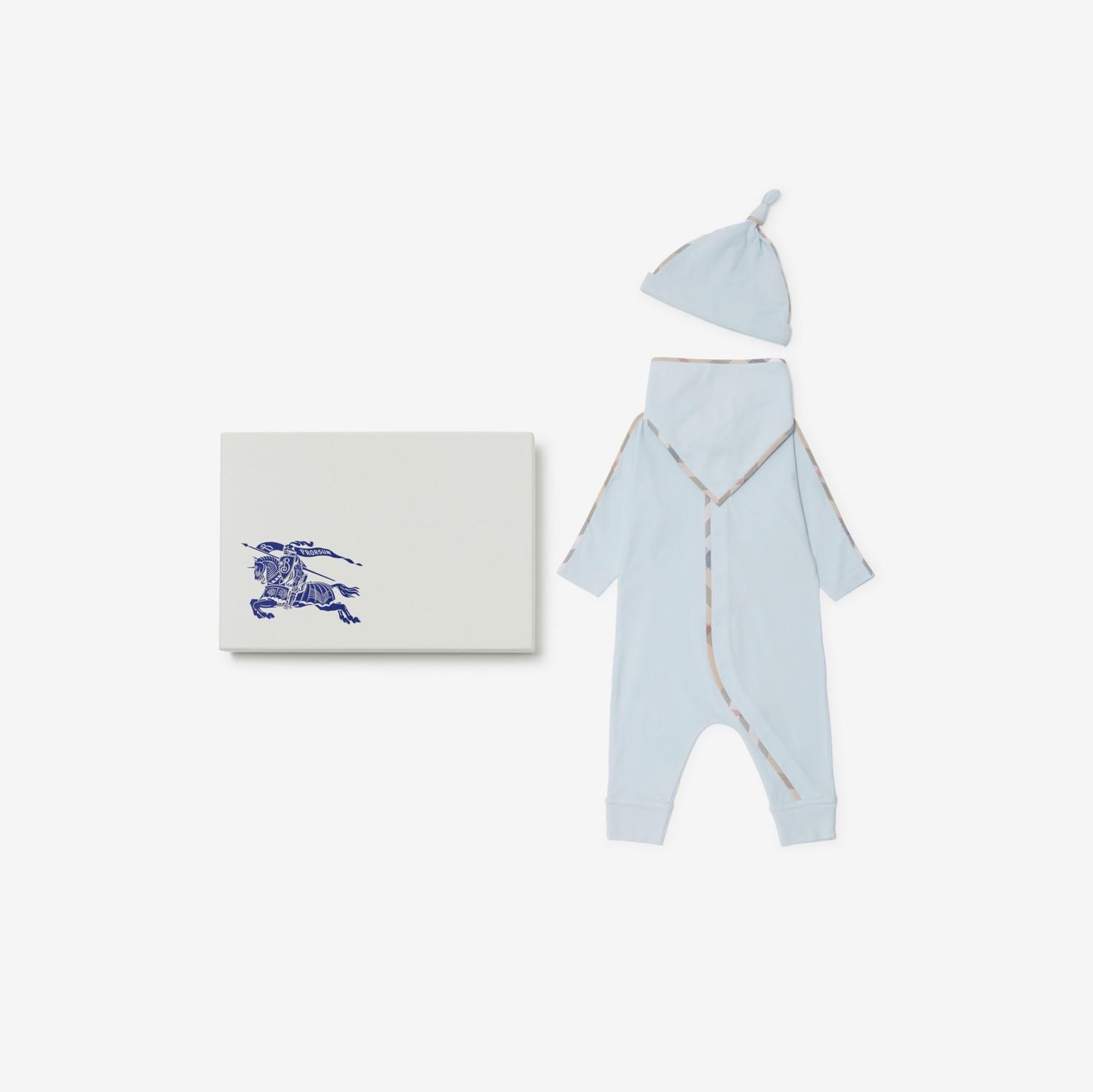 Stretch Cotton Three-piece Baby Gift Set by BURBERRY