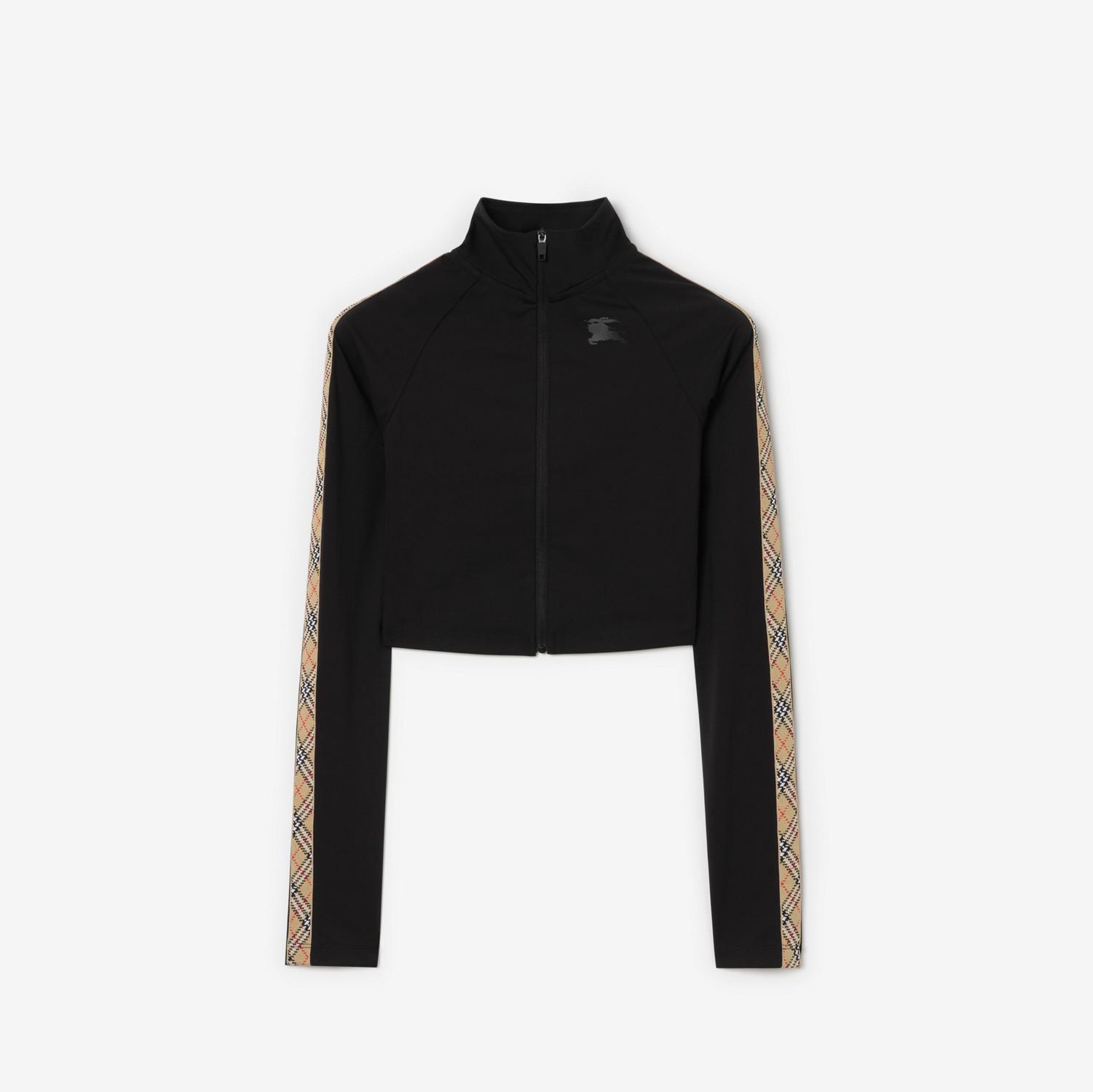 Stretch Nylon Cropped Track Jacket by BURBERRY