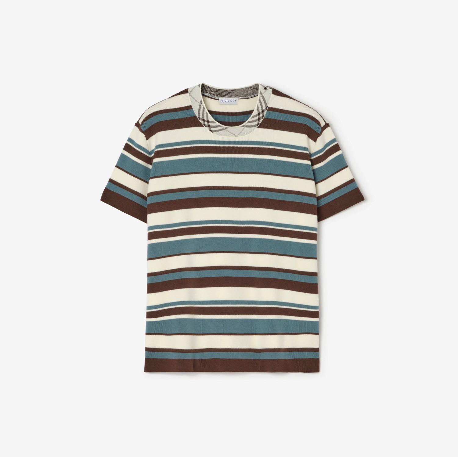 Striped Wool Blend T-shirt by BURBERRY