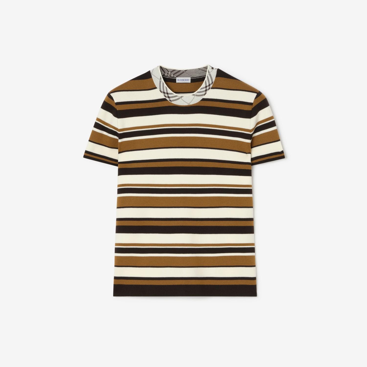 Striped Wool Blend T-shirt by BURBERRY