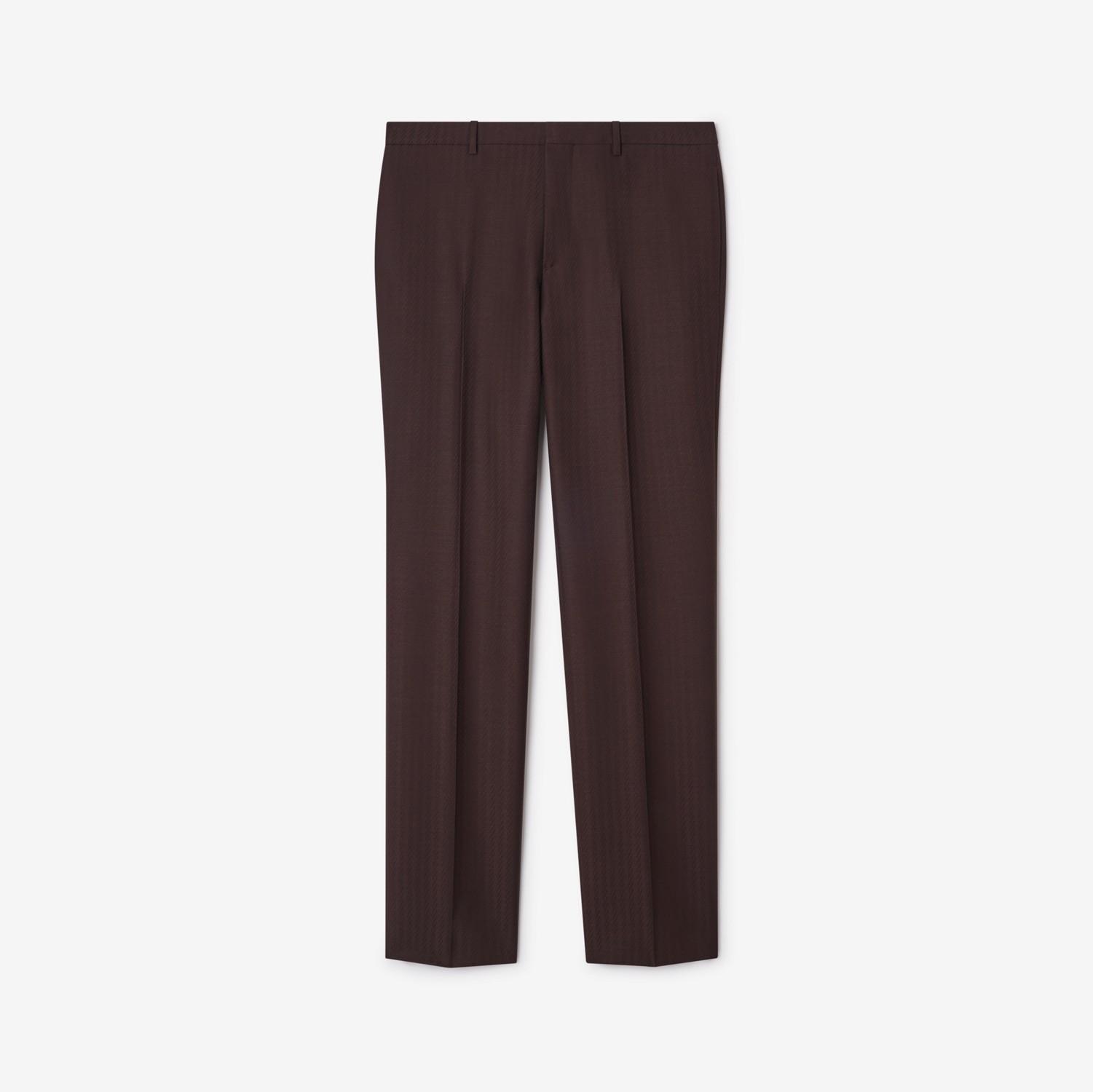 Striped Wool Mohair Tailored Trousers by BURBERRY