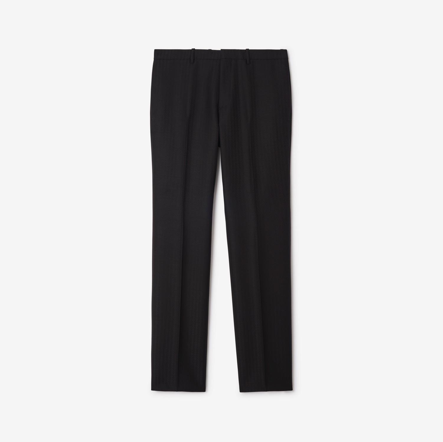 Striped Wool Mohair Tailored Trousers by BURBERRY
