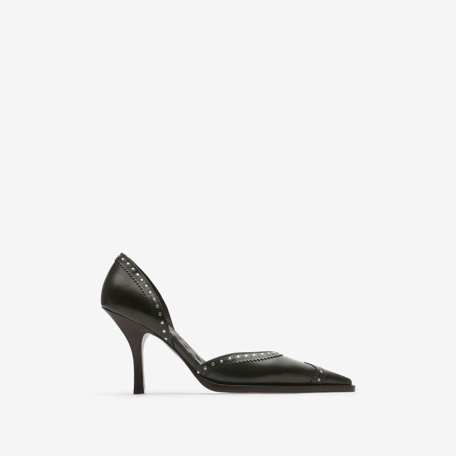 Studded Leather Bird Pumps by BURBERRY