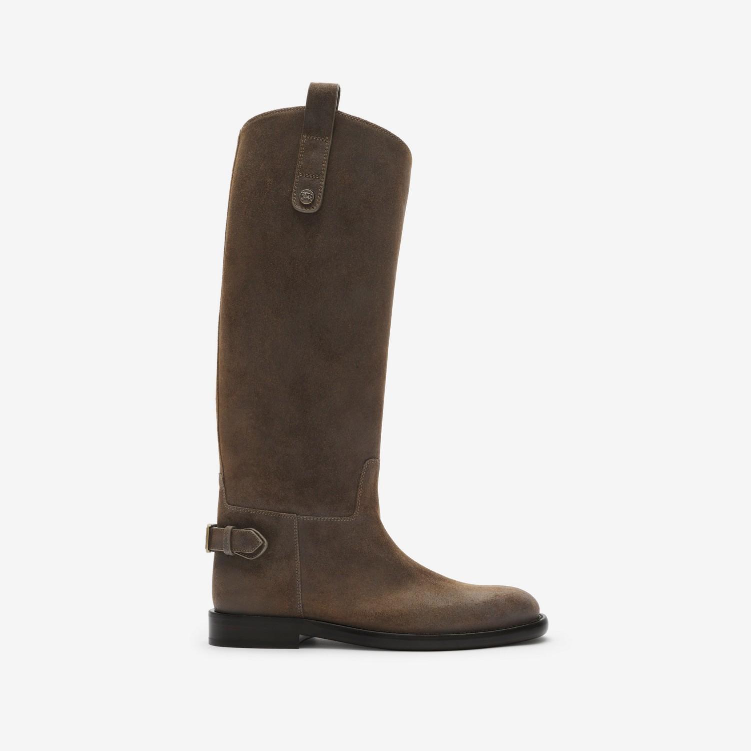 Suede Cavalier Boots by BURBERRY
