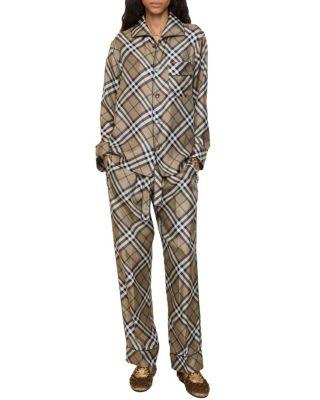 Sunflower Silk Pyjama Trousers by BURBERRY