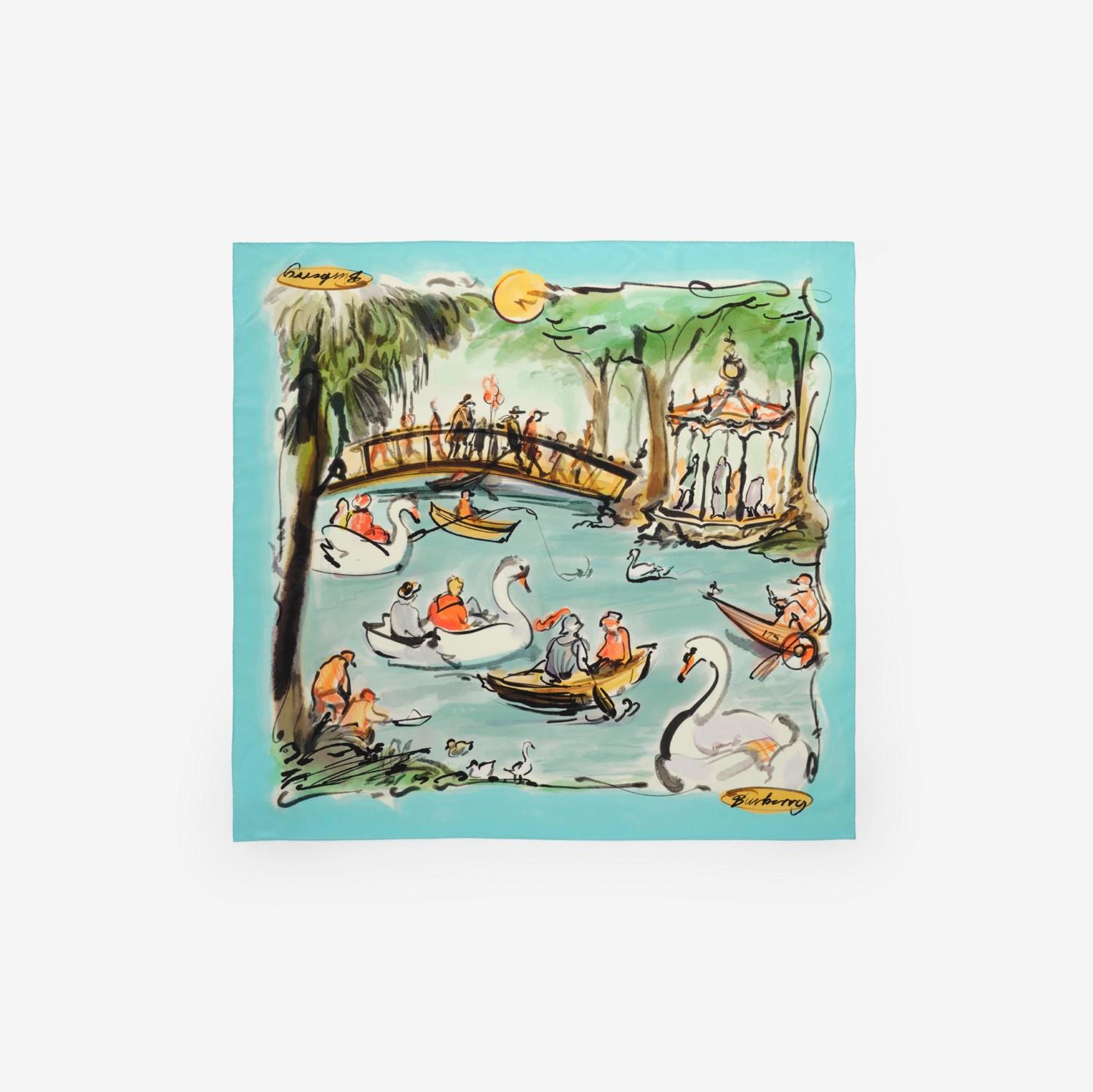 Swan Lake Silk Scarf by BURBERRY
