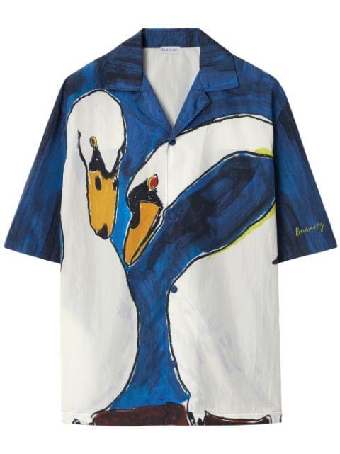 Swan-print shirt by BURBERRY