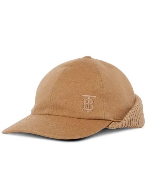 TB monogram-embroidered reconstructed cap by BURBERRY