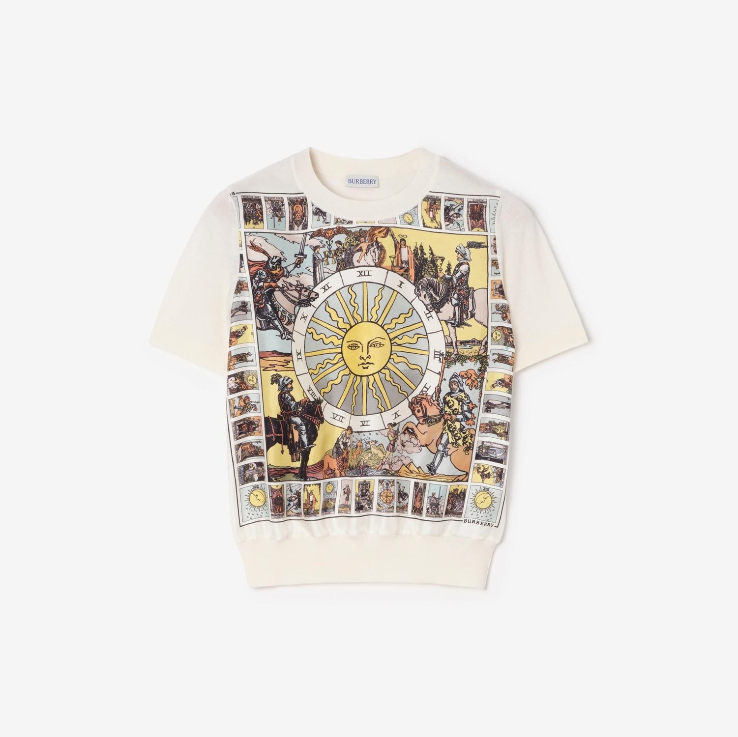 Tarot Panel Wool Silk Top by BURBERRY