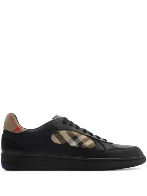 Terrace Check leather sneakers by BURBERRY