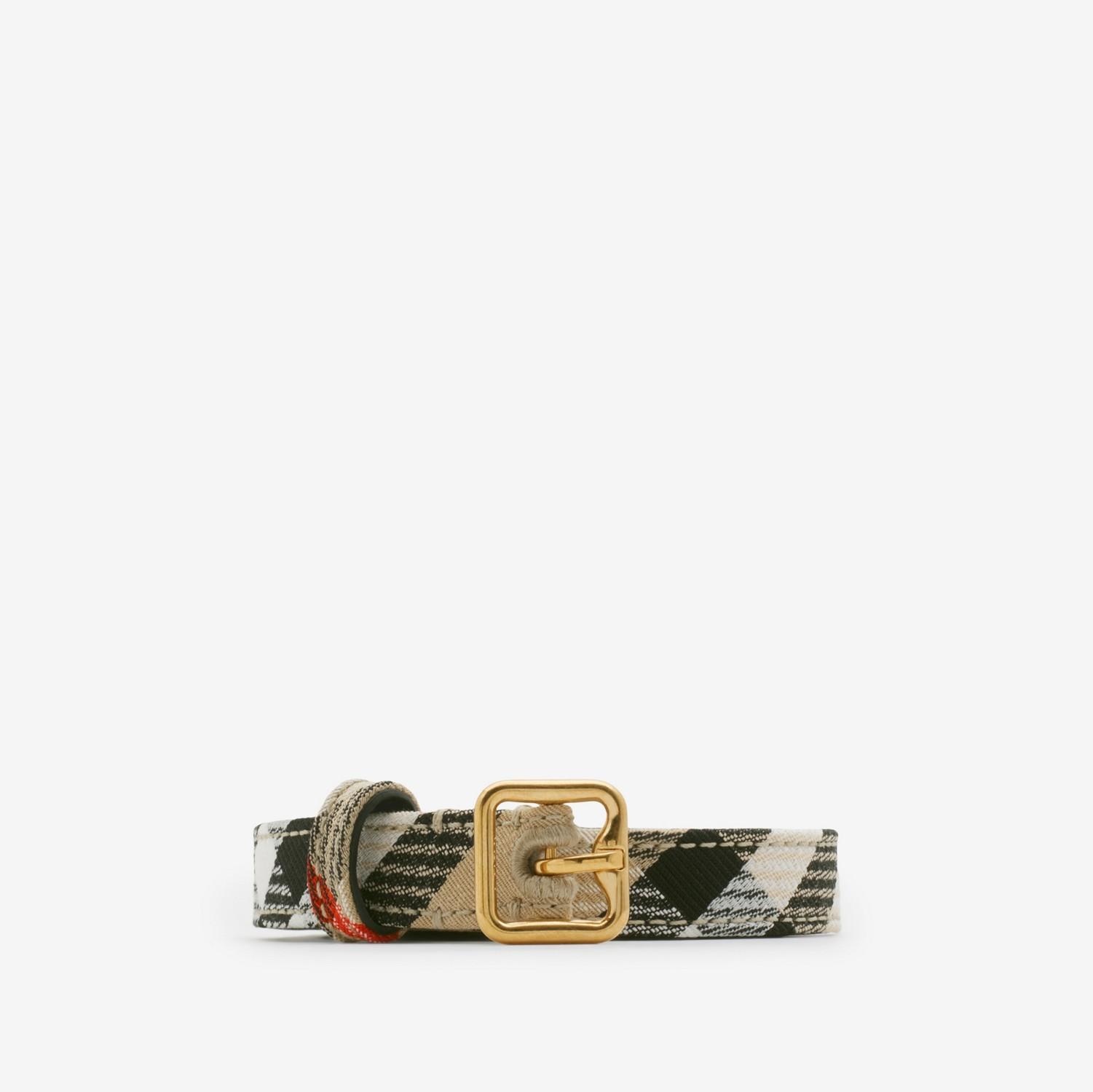 Thin Check B Buckle Belt by BURBERRY
