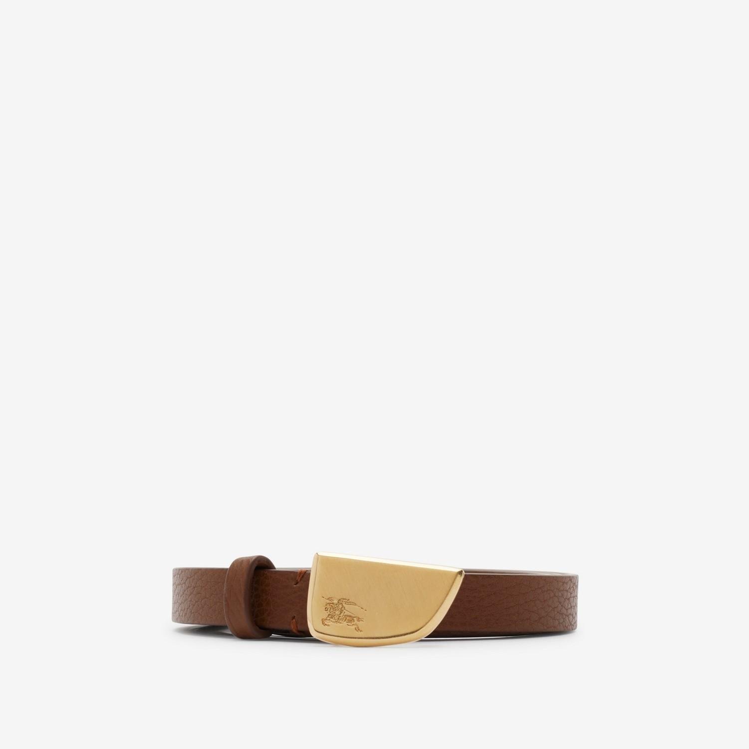 Thin Leather Shield Belt by BURBERRY