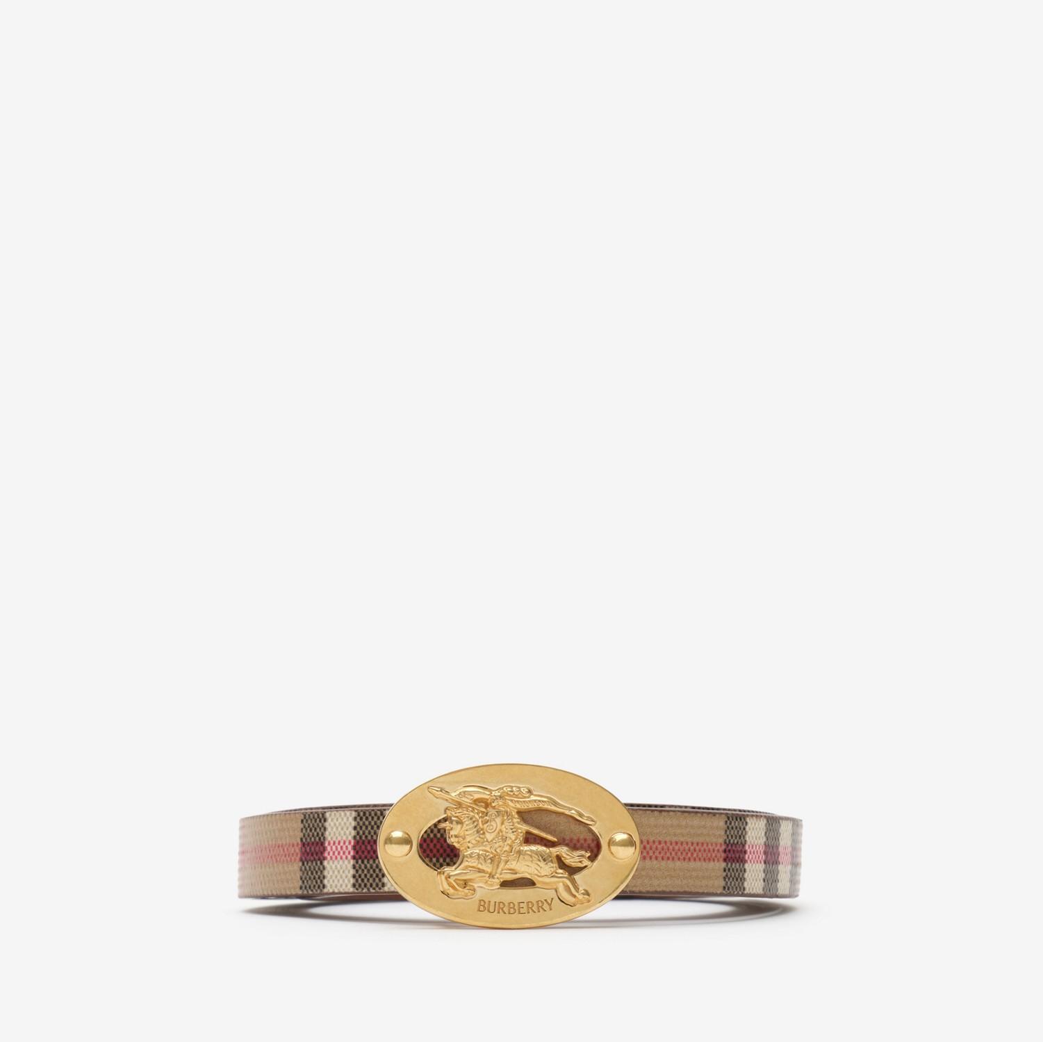 Thin Reversible Check Oval Belt by BURBERRY