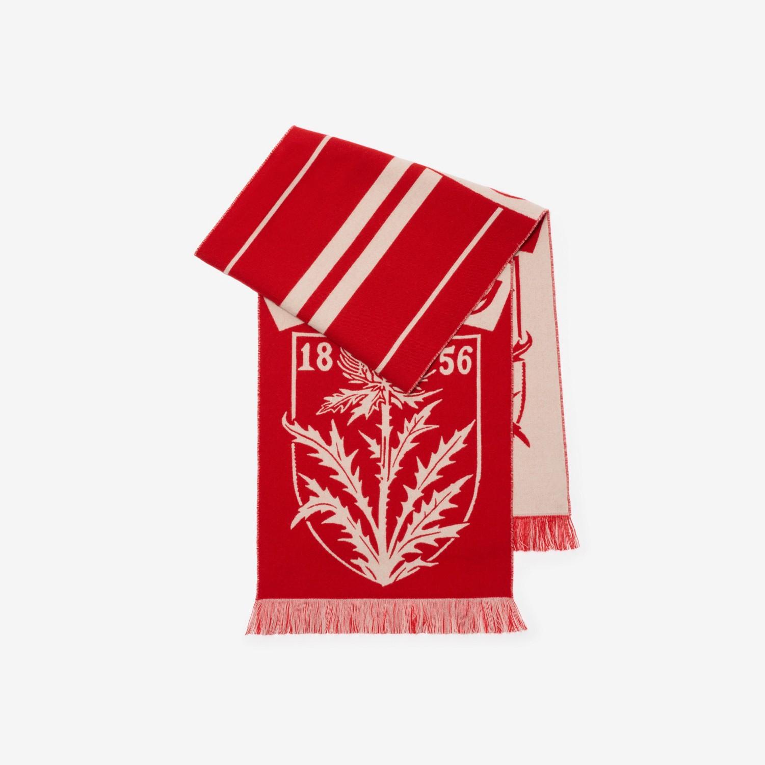 Thistle Shield Wool Scarf by BURBERRY