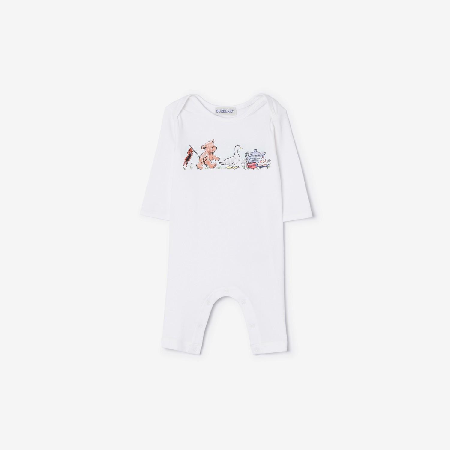 Thomas Bear & Friends Stretch Cotton Jumpsuit by BURBERRY
