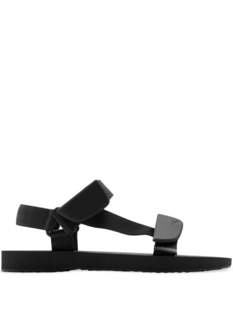 Trek logo-debossed sandals by BURBERRY