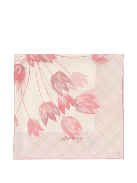 Tulips silk scarf by BURBERRY