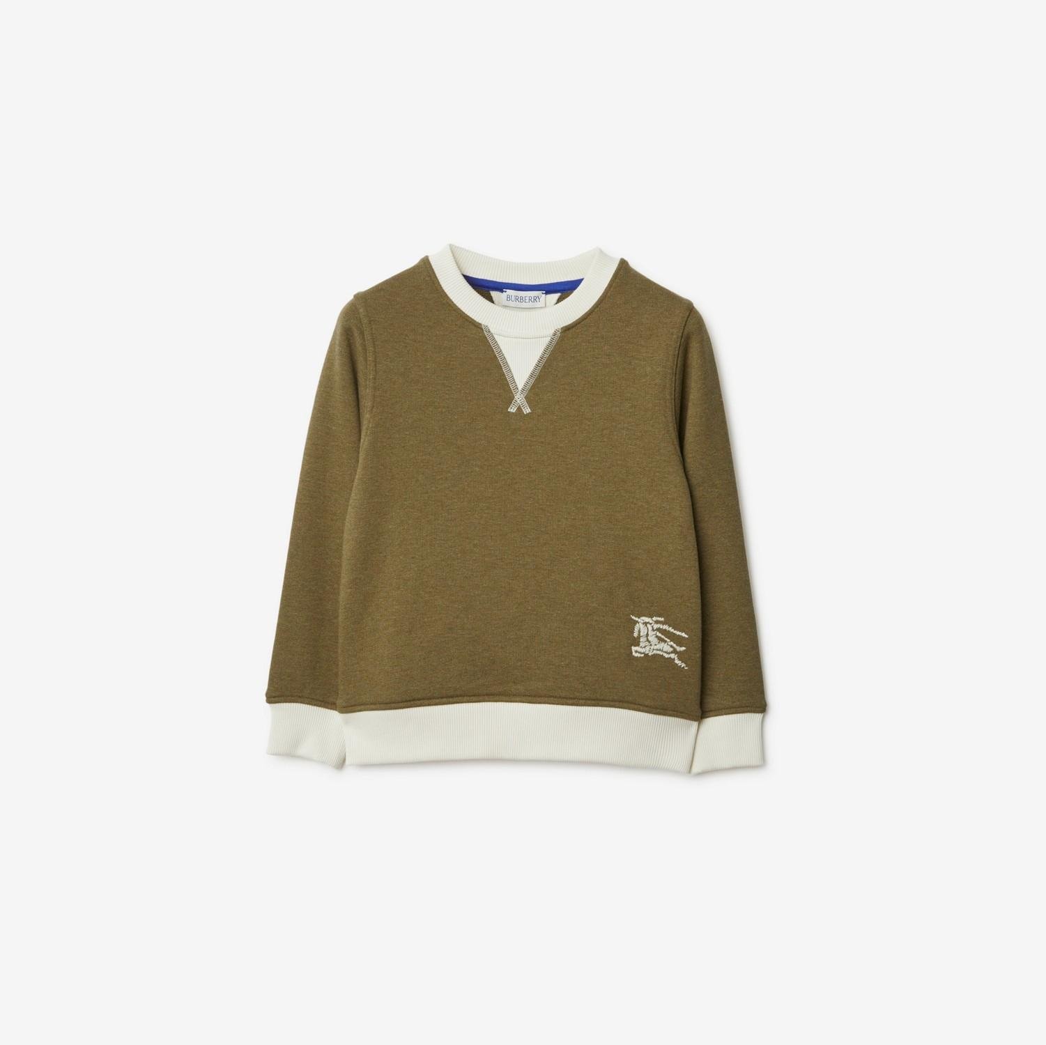Two-tone Cotton Sweatshirt by BURBERRY