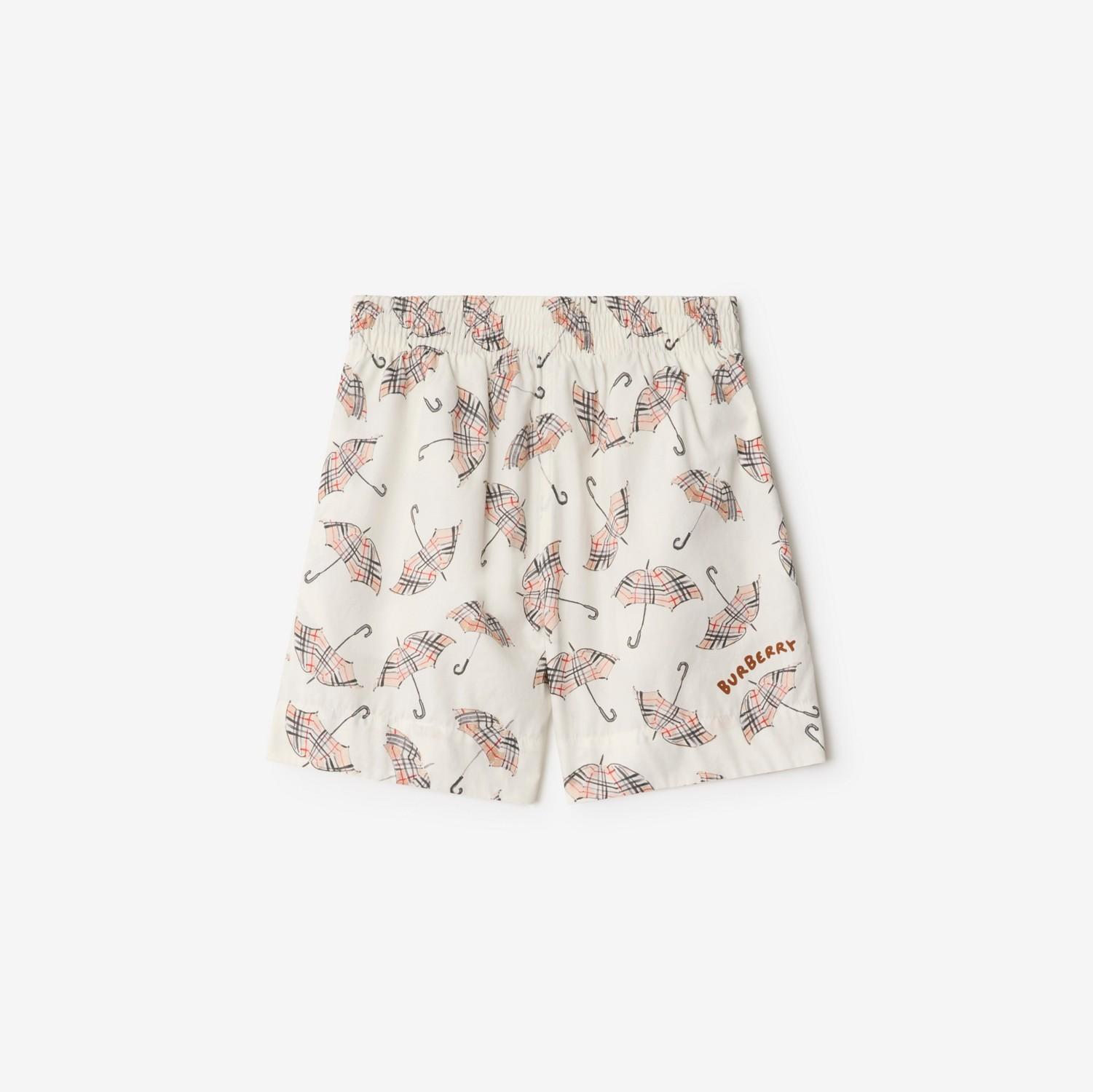 Umbrella Cotton Shorts by BURBERRY