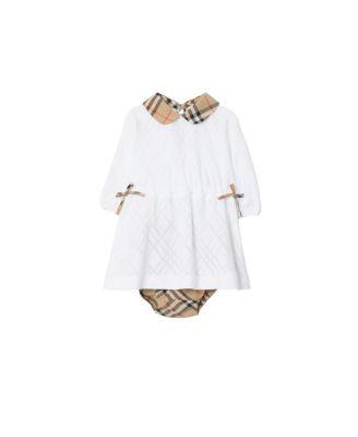 Unisex Check Cotton Dress with Bloomers - Baby by BURBERRY