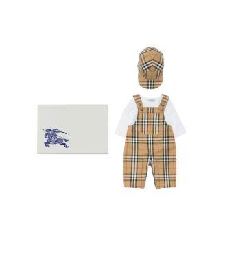 Unisex Check Cotton Three-Piece Baby Gift Set - Baby by BURBERRY