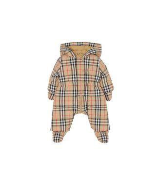 Unisex Check Puffer Suit - Baby by BURBERRY