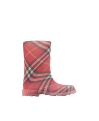 Unisex Check Rubber Marsh High Boots - Toddler by BURBERRY