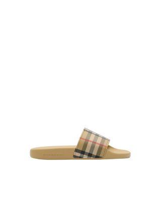 Unisex Check Slides - Toddler by BURBERRY