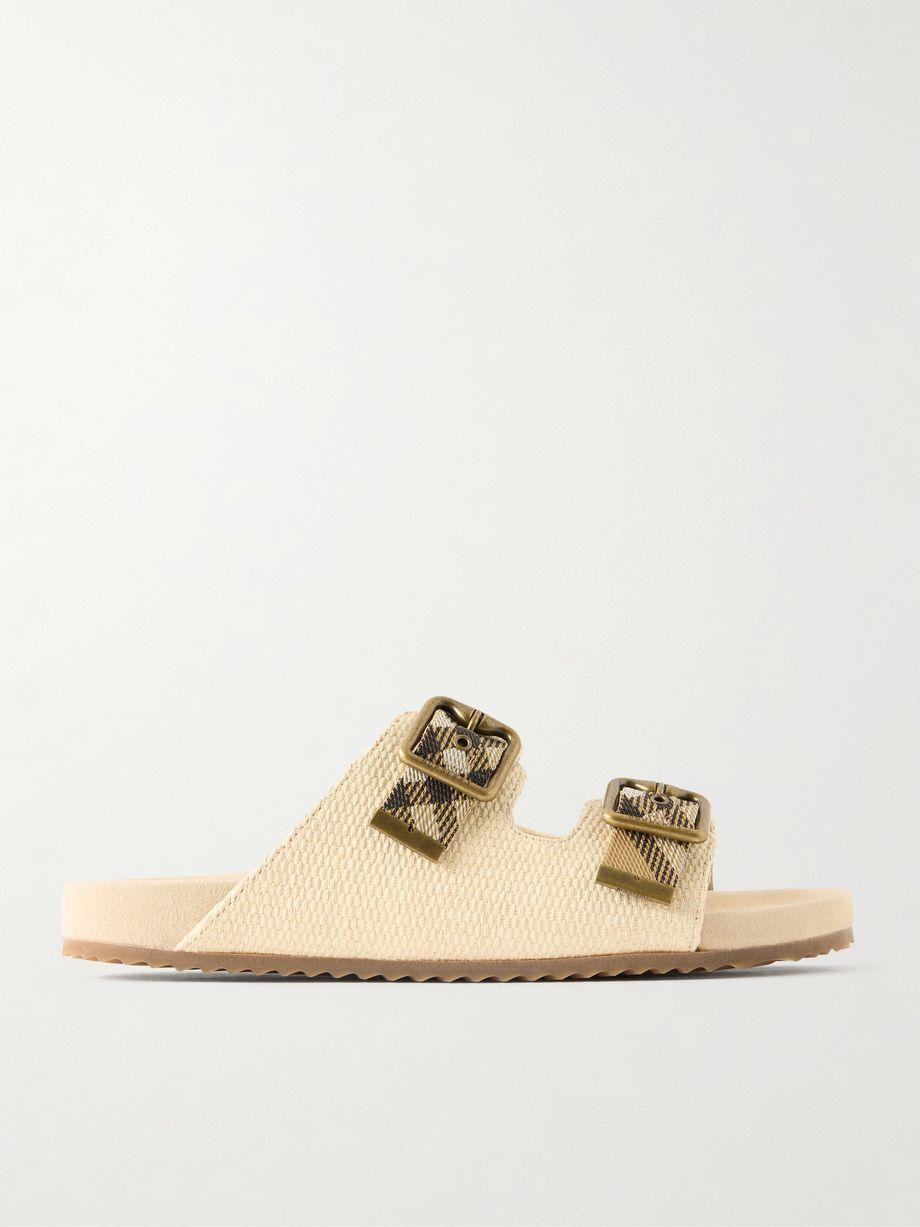 Urchin woven raffia sandals by BURBERRY