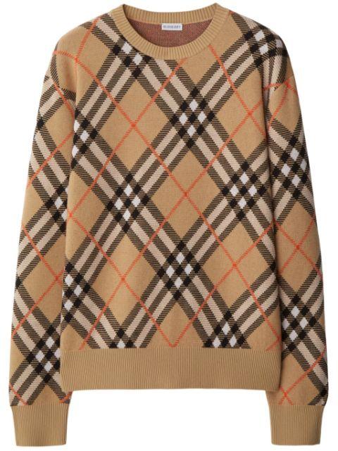 Vintage Check intarsia-knit jumper by BURBERRY