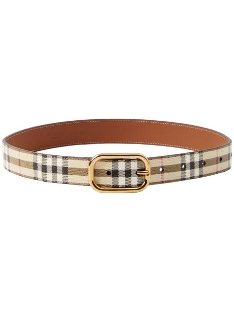 Vintage Check leather belt by BURBERRY