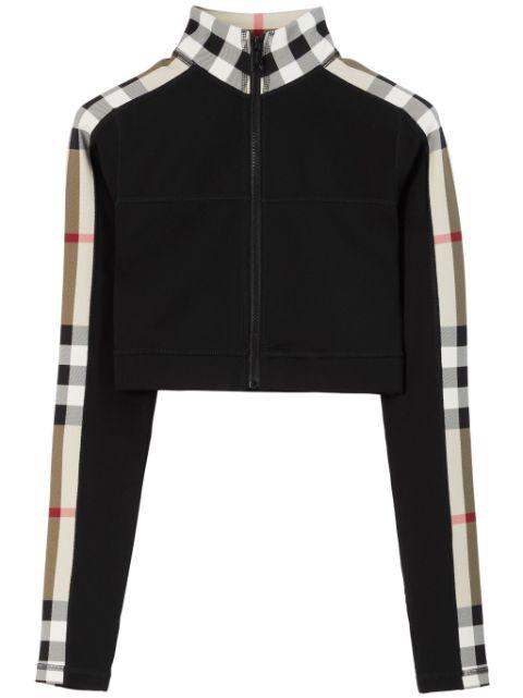 Vintage Check-panel cropped top by BURBERRY