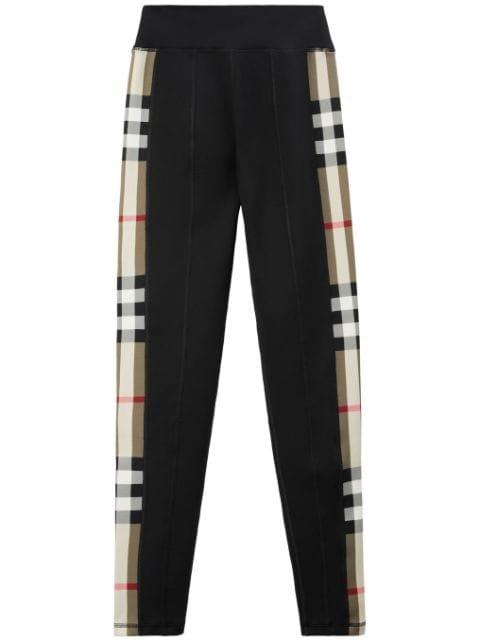 Vintage Check-panel leggings by BURBERRY