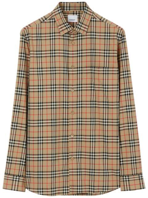 Vintage Check-pattern cotton shirt by BURBERRY