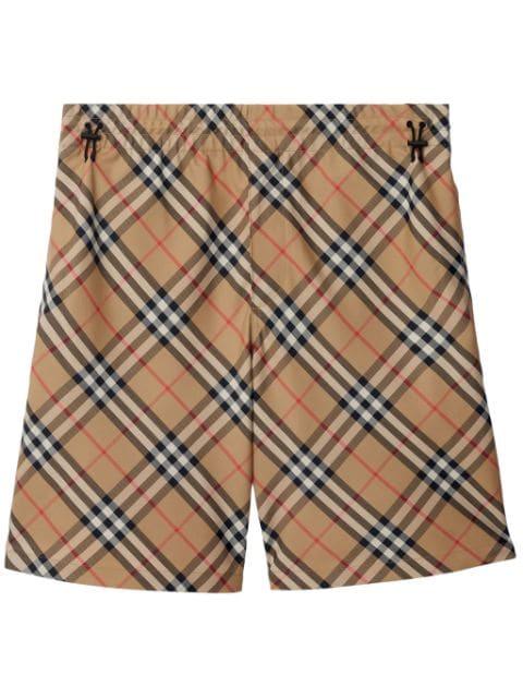 Vintage Check-print drawstring shorts by BURBERRY