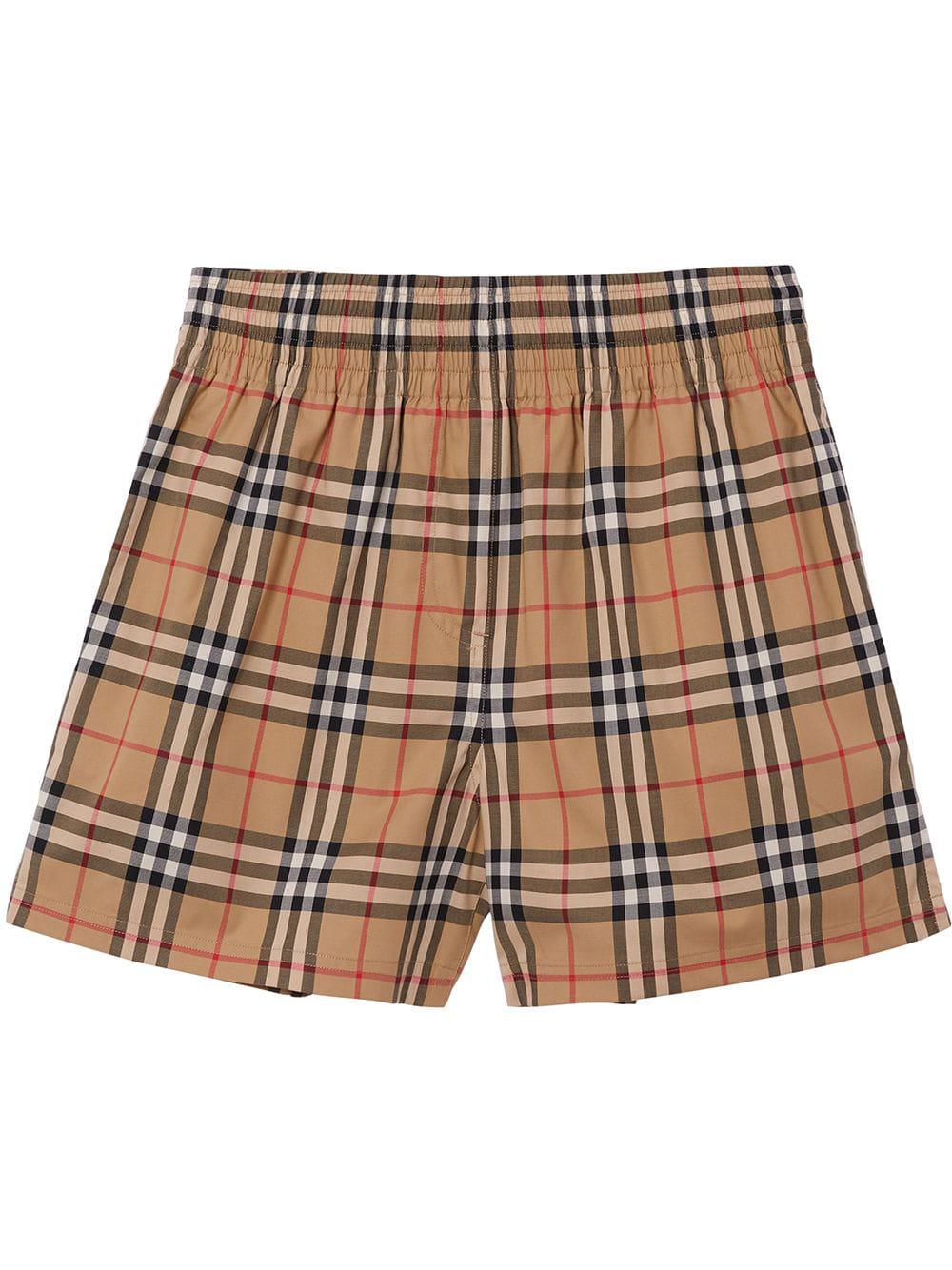 Vintage Check side-stripe shorts by BURBERRY