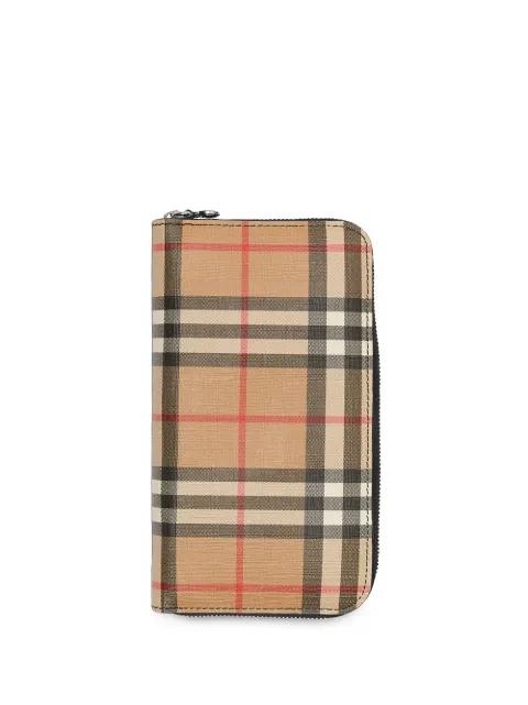 Vintage-Check zip-around wallet by BURBERRY